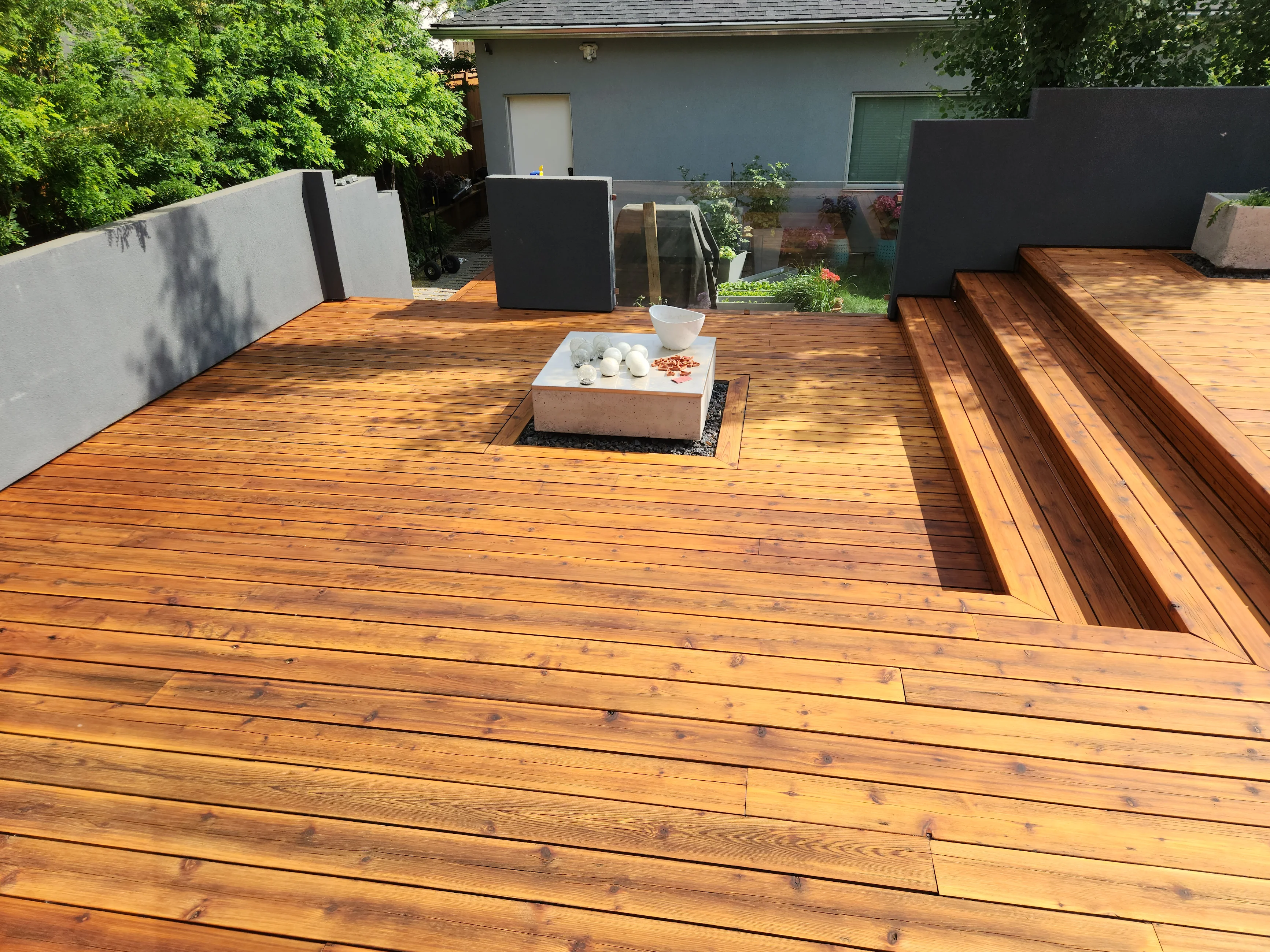 Deck staining