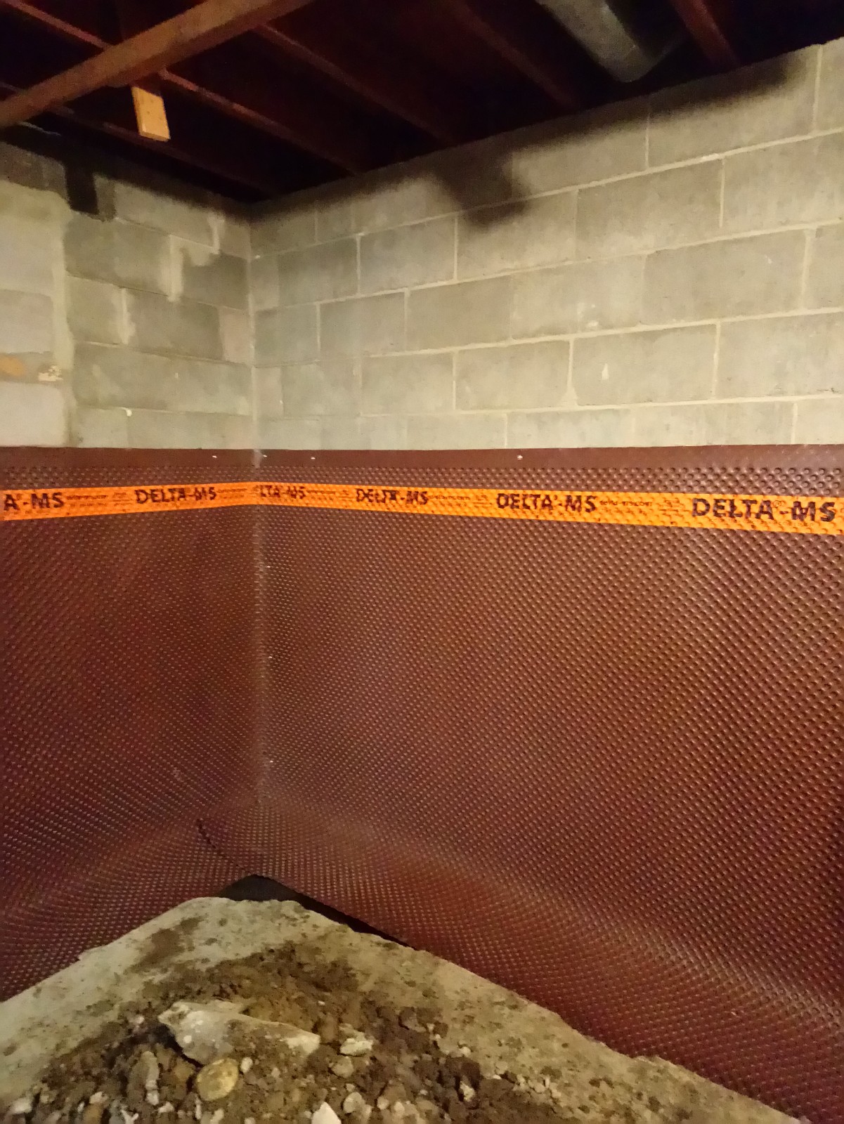 interior Drainage for Block foundation.