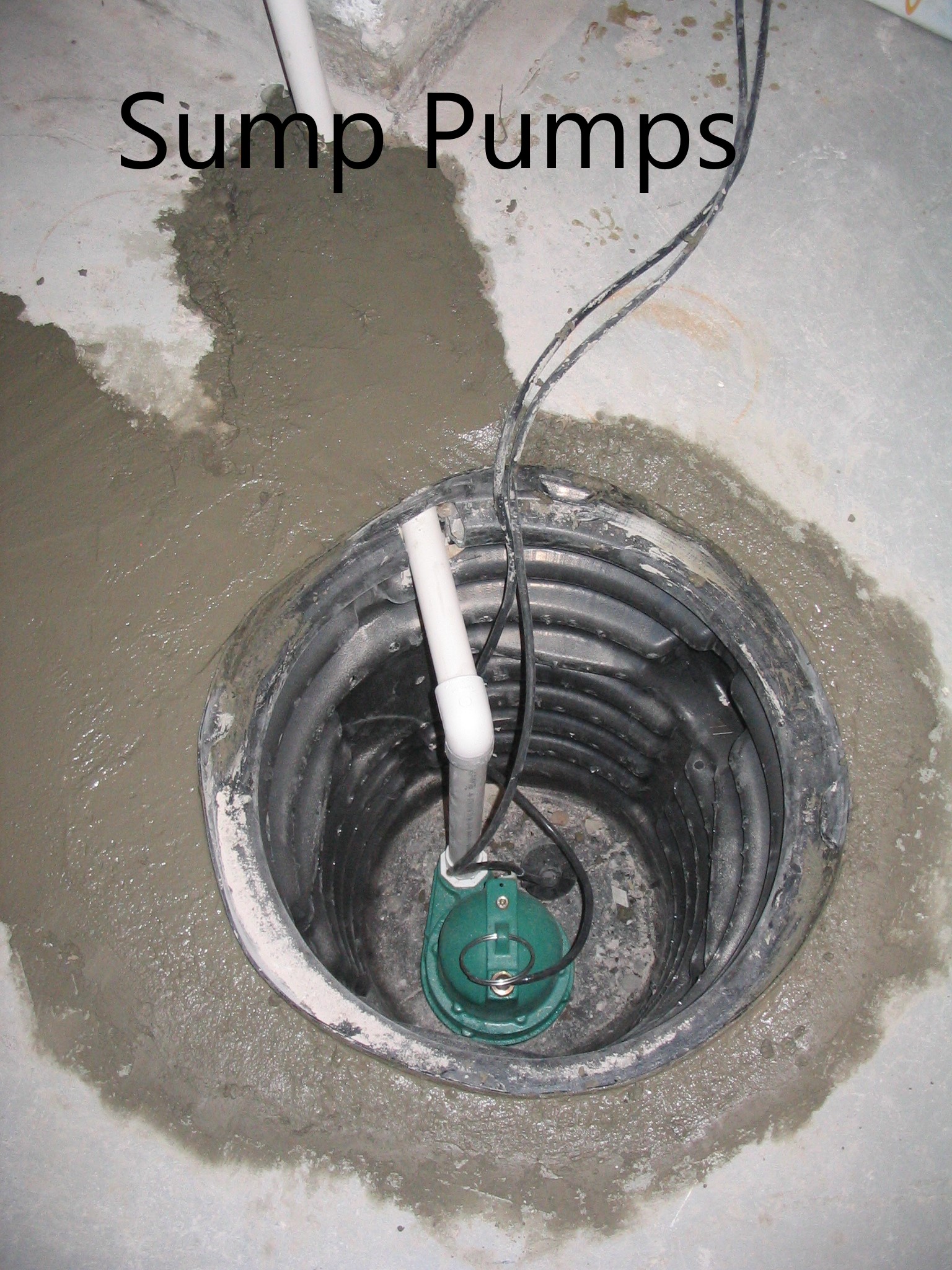 Sump pumps.